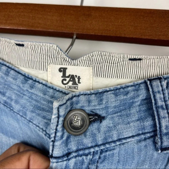 LA't by L'Agence Chambray Cropped Pants Size 24 - Picture 4 of 8